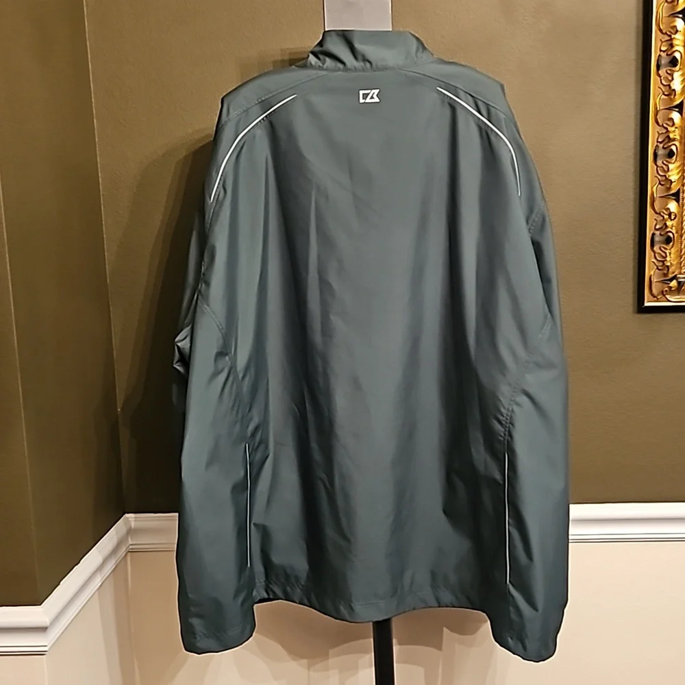 Cutter & Buck Men's CB Wind Rain WeatherTec Beacon Full Zip Jacket sz 5TG Coat - Picture 7 of 12